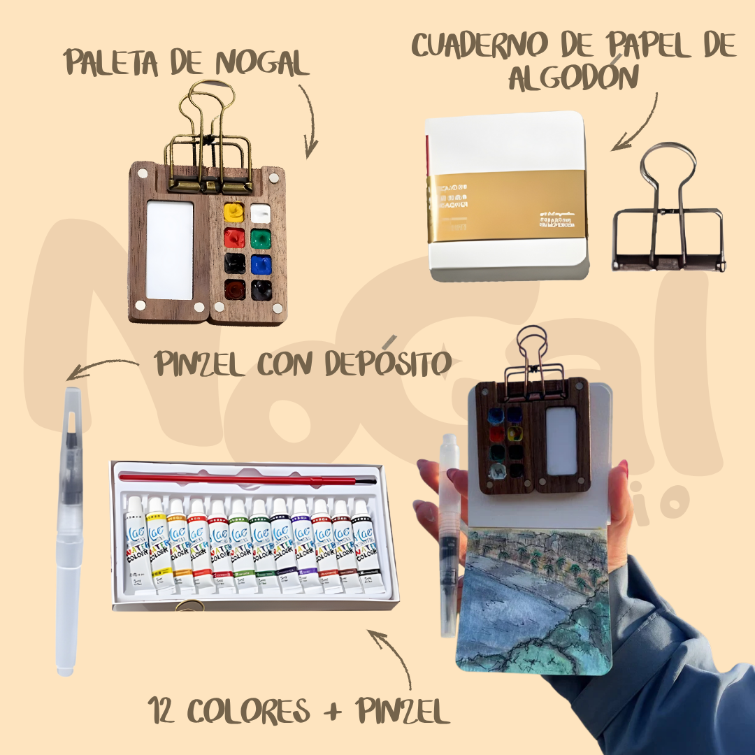 Kit de Aquarela Nogal – Tu Momento de Calma